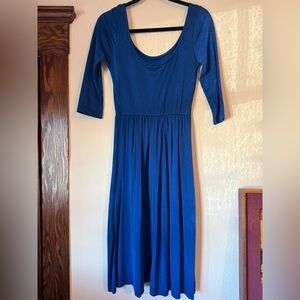 1970s Tight Fit & Flare Bright Blue